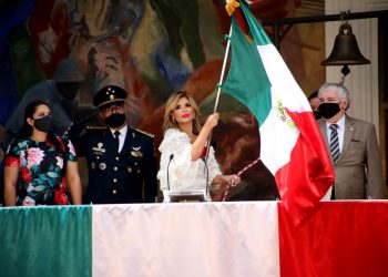 Encabezó Gobernadora Pavlovich ceremonia virtual del Grito de Independencia