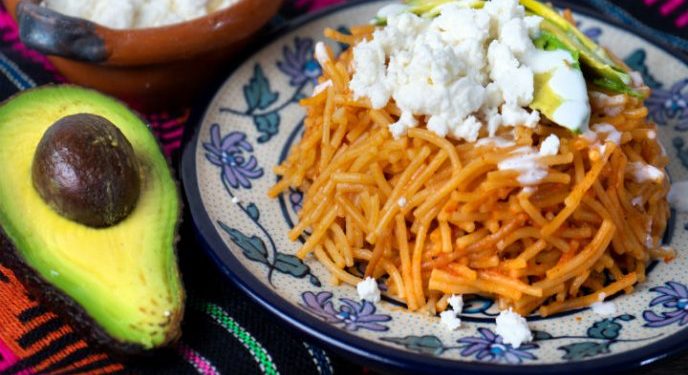 Fideos seco a los tres chiles
