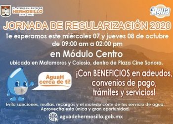 Continuarán Jornadas Regularización de Agua de Hermosillo