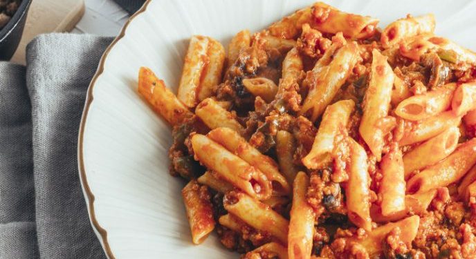 Deliciosa salsa BOLOÑESA con coliflor y champiñones, ¡sin carne!