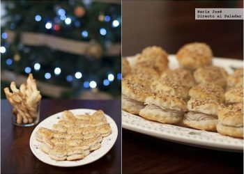 Hojaldritos rellenos de dip de sardinas