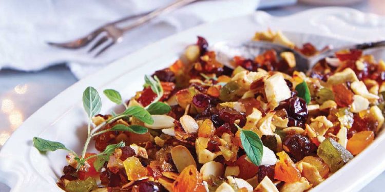 Relleno de frutos secos para el pavo