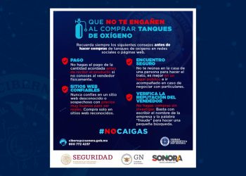 Mantengase prevenido y evite ser victima de estafas en línea por venta o renta de tanques de oxígeno