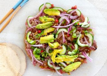 Delicioso Tiradito de atún fresco