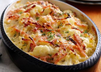Pastel de coliflor con jamón y queso, ¡te va a encantar!