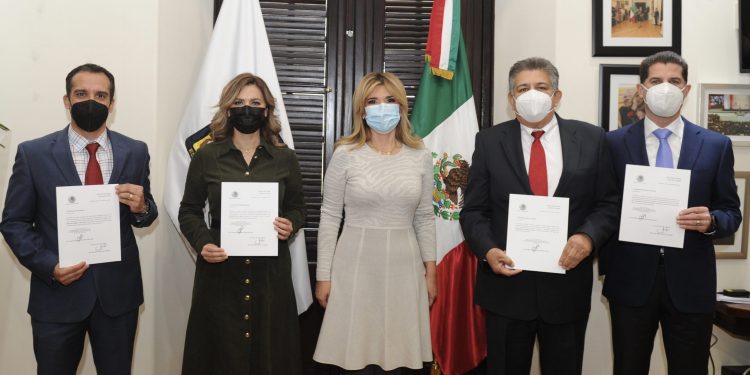 Toma protesta Gobernadora a nuevos titulares en 4 dependencias