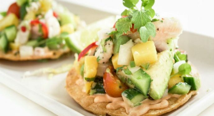Irresistible ceviche de pescado con mango, ¡listo en menos de 30 minutos!