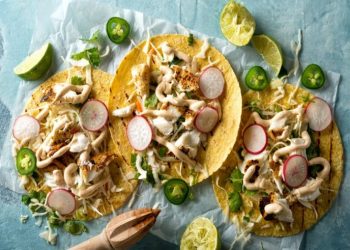 Deliciosos tacos de pescado a la plancha, ¡bajos en grasa!