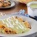 Enchiladas de champiñones con salsa poblana ligera