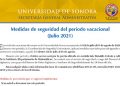 Aplicará Seguridad Universitaria medidas especiales en el periodo de vacaciones de verano