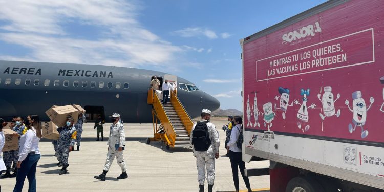 Más del millón de vacunas recibidas contra COVID-19 llegan a Sonora