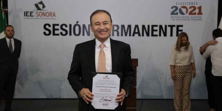 Recibe constancia de mayoria Alfonso Durazo como gobernador electo de Sonora