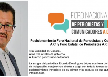 Exige Gremio periodístico justicia por asesinato de Ricardo Domínguez López