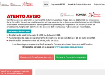 Este próximo domingo concluye el registro en Prepa Sonora para aspirantes de nuevo ingreso