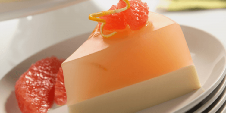 Gelatina fresca de toronja