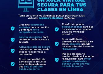 Comparten algunas recomendaciones para celebrar clases en línea seguras