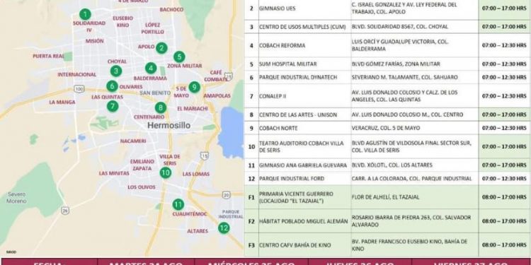 En Hermosillo se aplicará segunda dosis de la vacuna Astra Zeneca a personas de 40-49 años de edad