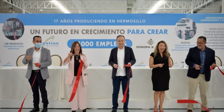 Inaugura Alfonso Durazo planta Creation Technologies en Hermosillo