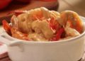 Camarones con pimiento morrón
