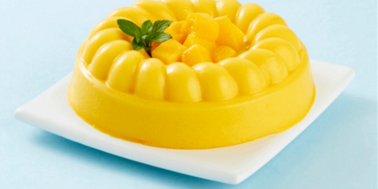 Gelatina cremosa con mango