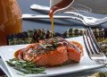 Salmón con glaciado de sidra de manzana