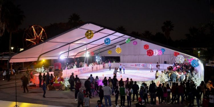 Sonorenses podrán disfrutar una semana más la pista de hielo en el Parque Infantil
