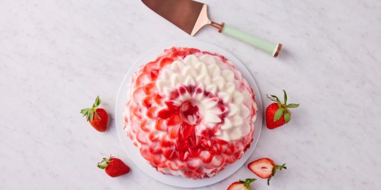 Gelatina de Fresas con Crema