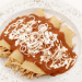 Enfrijoladas rellenas de pollo