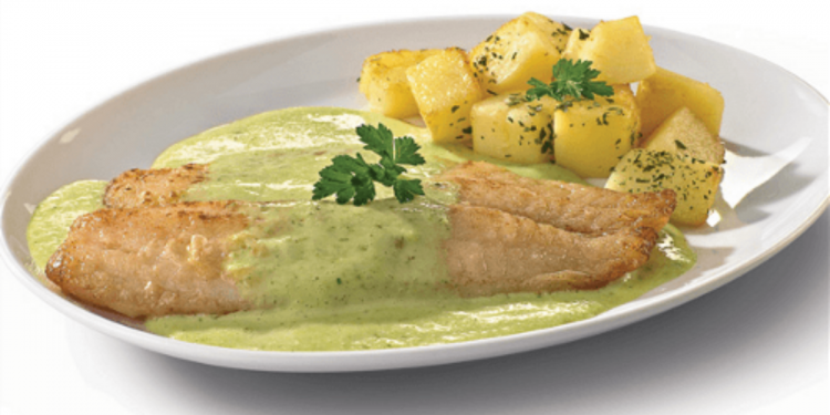 Pescado en salsa de cilantro