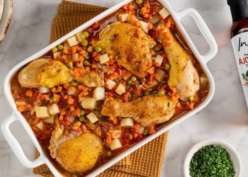 Cacerola de pollo a la jardinera