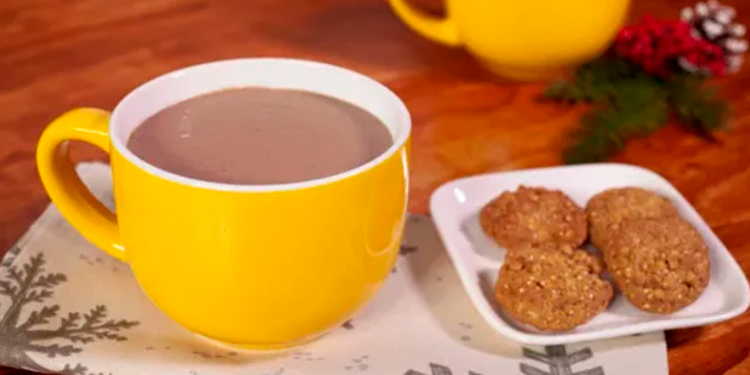 Atole de chocolate con avena