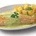 Filete de pescado cremoso de cilantro
