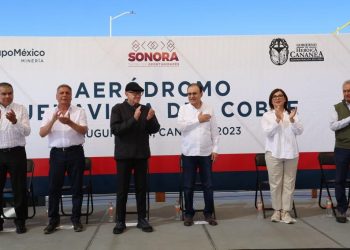 “Seremos la segunda mina más importante del país”: dijo Xavier García de Quevedo durante la inaguración del Aeródromo construido por Grupo México