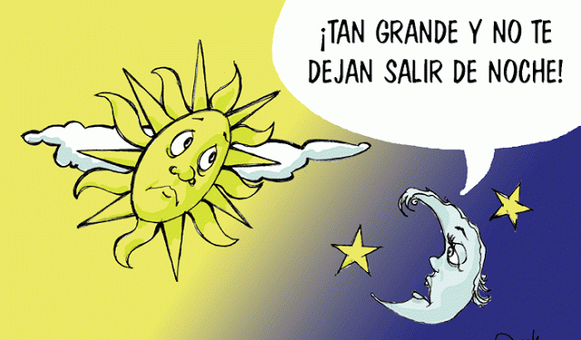 Tan grande el Sol y…