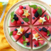 Pizza de sandía y más frutas