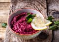 Hummus de remolacha y rábano