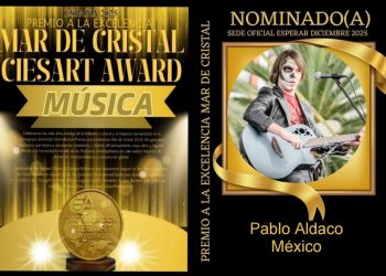El sonorense Pablo Aldaco nominado al Premio Internacional Mar de Cristal 2025  Medellín, septiembre de