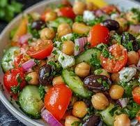 Ensalada de garbanzo fresca