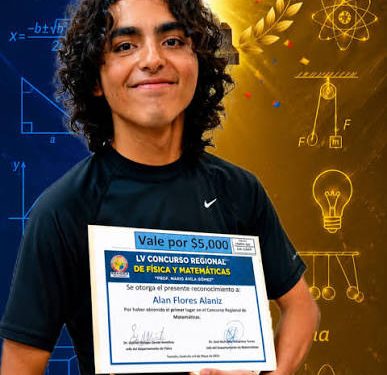 Estudiante de Caborca pone en alto a Sonora en concurso de Física y Matemáticas