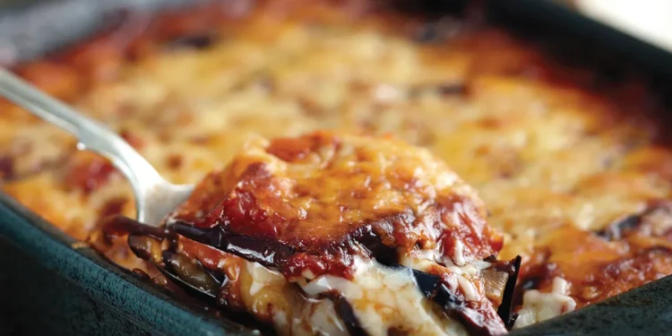 Berenjenas al horno con tomate y queso
