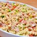 Pasta fría con atún, elote y aderezo cremoso de limón