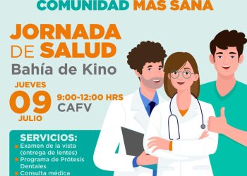 Llevarán jornada gratuita de salud a Bahía de Kino