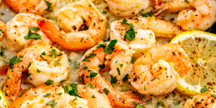 Camarones al ajo con limón